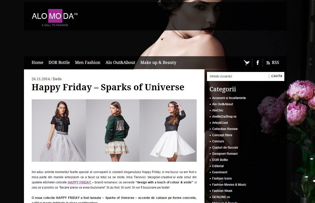 Urban.ro și Alo-moda.ro prezintă colecția Sparks of Universe