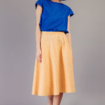 Yellow embroidery skirt