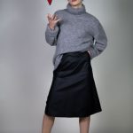 Black Skin Skirt - A-Line