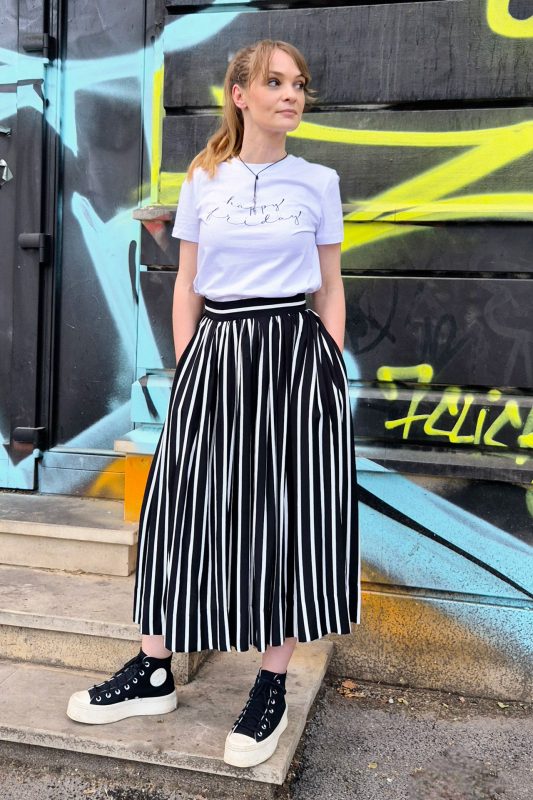 Black and white urban skirt